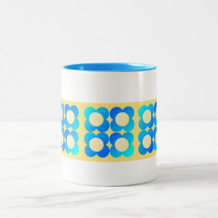Caneca De Café Em Dois Tons Turquoise Limon floral