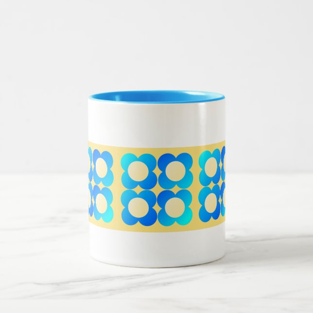 Caneca De Café Em Dois Tons Turquoise Limon floral (Centro)