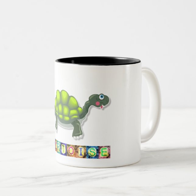 Caneca De Café Em Dois Tons Turtle Coffee Mug (Frente Esquerda)
