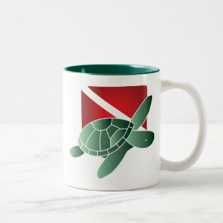 Caneca De Café Em Dois Tons Turtle Dive Flag Mug