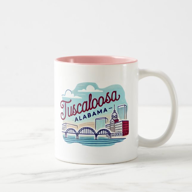Caneca De Café Em Dois Tons Tuscaloosa Alabama (Direita)