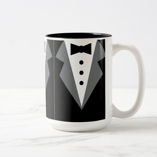 Caneca De Café Em Dois Tons Tuxedo (Direita)