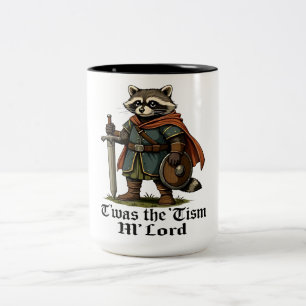 Caneca De Café Em Dois Tons TWAS O Tismo M Lord Funny Vintage Raccoon Graphic