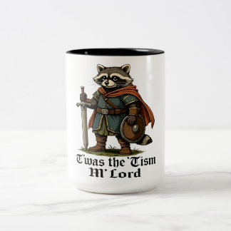 Caneca De Café Em Dois Tons TWAS O Tismo M Lord Funny Vintage Raccoon Graphic