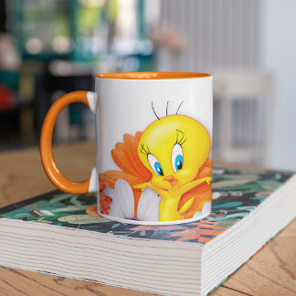 Caneca De Café Em Dois Tons TWEETY™ Com Margaridas
