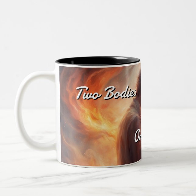 Caneca De Café Em Dois Tons Twin Flames 001 (Esquerda)