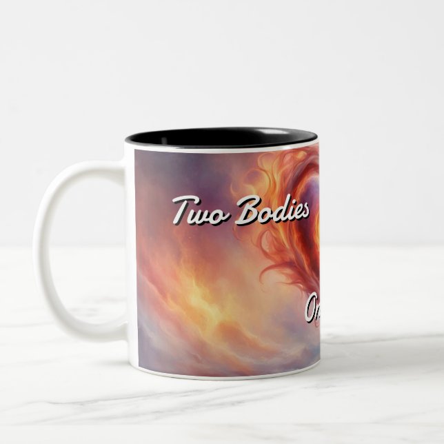 Caneca De Café Em Dois Tons Twin Flames 014 (Esquerda)