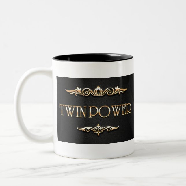 Caneca De Café Em Dois Tons Twin Power! (Esquerda)