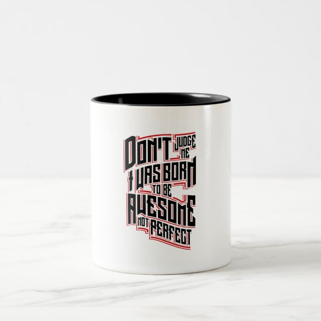 Caneca De Café Em Dois Tons Typografie-Spruch (Centro)