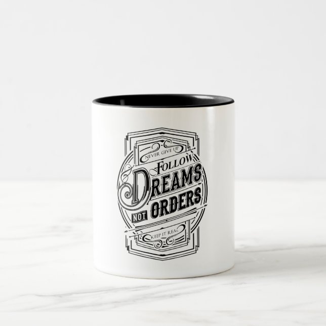 Caneca De Café Em Dois Tons Typografie-Spruch (Centro)