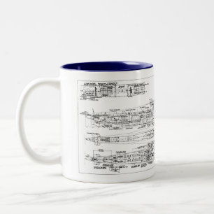 Caneca De Café Em Dois Tons u-boat type VIIc