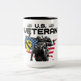 Caneca De Café Em Dois Tons U.S. VETERAN - The First Team Mug