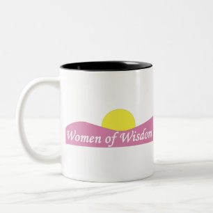 Caneca De Café Em Dois Tons UAU! Mulheres do logotipo Sabedoria