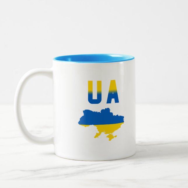 Caneca De Café Em Dois Tons Ucrânia (Esquerda)