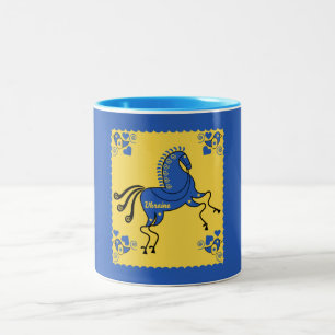 Caneca De Café Em Dois Tons Ucrânia Folk Art