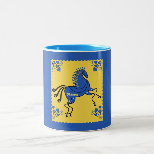 Caneca De Café Em Dois Tons Ucrânia Folk Art (Centro)