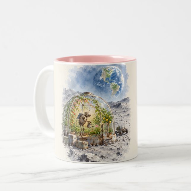Caneca De Café Em Dois Tons Último Jardineiro (Frente Esquerda)