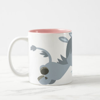 Caneca De Café Em Dois Tons Um Belo Cartoon Unicórnio Em Uma Caneca Rápida