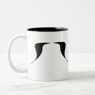 Caneca De Café Em Dois Tons Um bigode um o dia