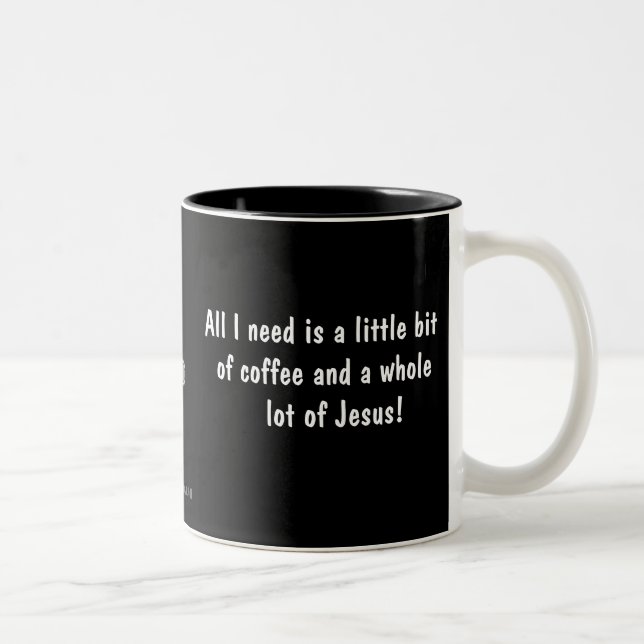 Caneca De Café Em Dois Tons Um café muito Jesus gotGod316.com (Direita)