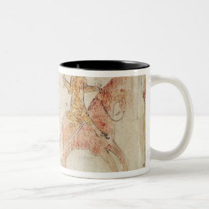 Caneca De Café Em Dois Tons Um cavaleiro que leva uma tocha flamejante