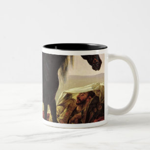 Caneca De Café Em Dois Tons Um cavalo árabe
