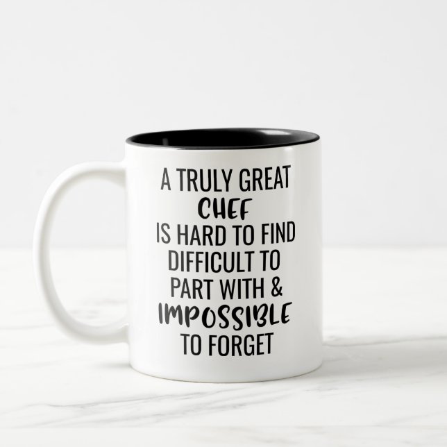 Caneca De Café Em Dois Tons Um Chef Verdadeiramente Excelente É Duro De Encont (Esquerda)