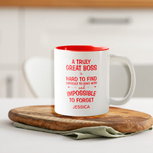 Caneca De Café Em Dois Tons Um Chefe Verdadeiramente Excelente Personalizado V