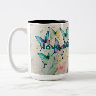 Caneca De Café Em Dois Tons um copo estilo