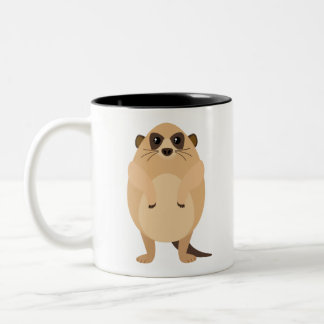 Caneca De Café Em Dois Tons Um desenho animado