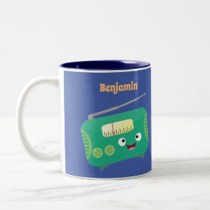 Caneca De Café Em Dois Tons Um desenho animado e divertido