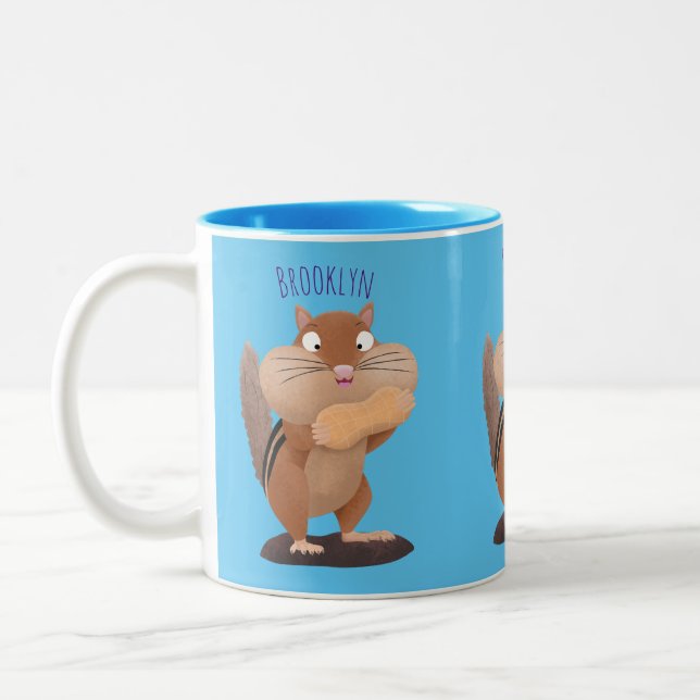 Caneca De Café Em Dois Tons Um desenho animado e engraçado (Esquerda)