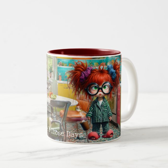 Caneca De Café Em Dois Tons Um Desses Dias (personalização opcional) (Frente Esquerda)