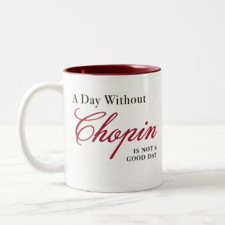 Caneca De Café Em Dois Tons Um dia sem Chopin…