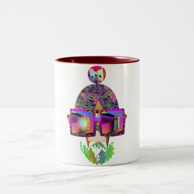 Caneca De Café Em Dois Tons Um Glint Na Minha Lente Novelly Branca (Centro)