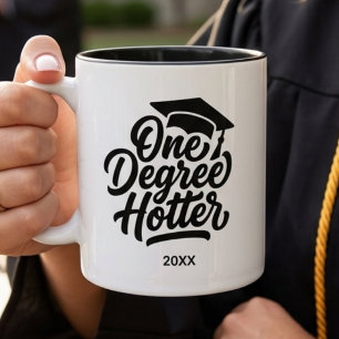 Caneca De Café Em Dois Tons Um Grau Mais Quente Graduação Turma de Formandos d