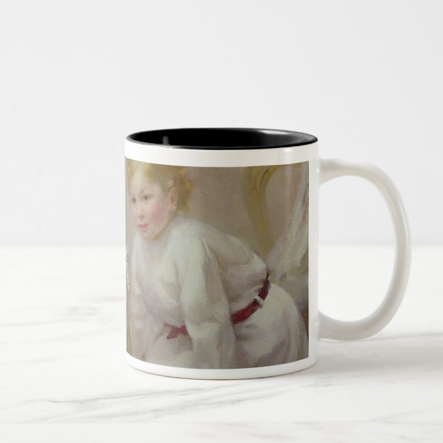 Caneca De Café Em Dois Tons Um irmão e uma irmã que jogam, 1915 (Direita)
