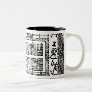 Caneca De Café Em Dois Tons Um jardim, "do labirinto do jardineiro", 1577 (