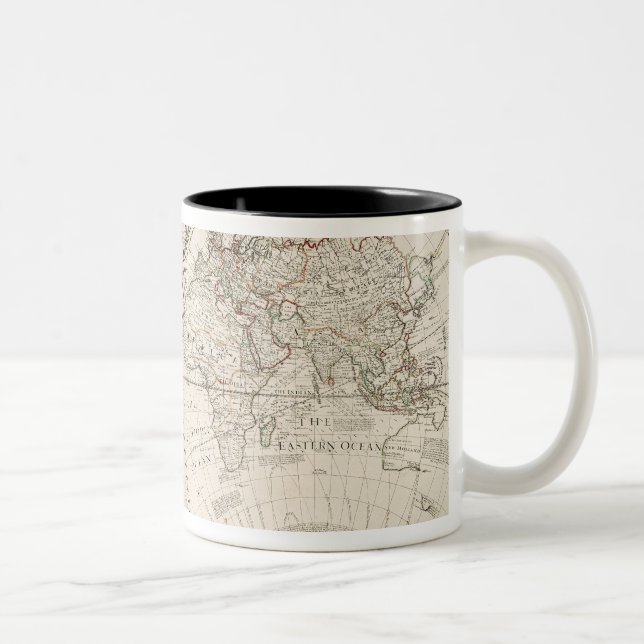 Caneca De Café Em Dois Tons Um mapa do mundo (Direita)