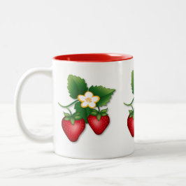 Caneca De Café Em Dois Tons Um morango adorável Berry