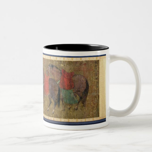 Caneca De Café Em Dois Tons Um noivo com cavalos (Direita)