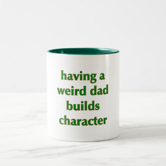 Caneca De Café Em Dois Tons Um Pai Estranho Compila Caractere - Mug