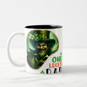 Caneca De Café Em Dois Tons Um Pai Sortudo - Irish Step Dancing