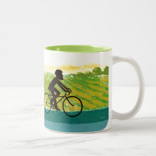 Caneca De Café Em Dois Tons Um passeio da tarde
