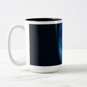 Caneca De Café Em Dois Tons Um Planeta Azul Profundo
