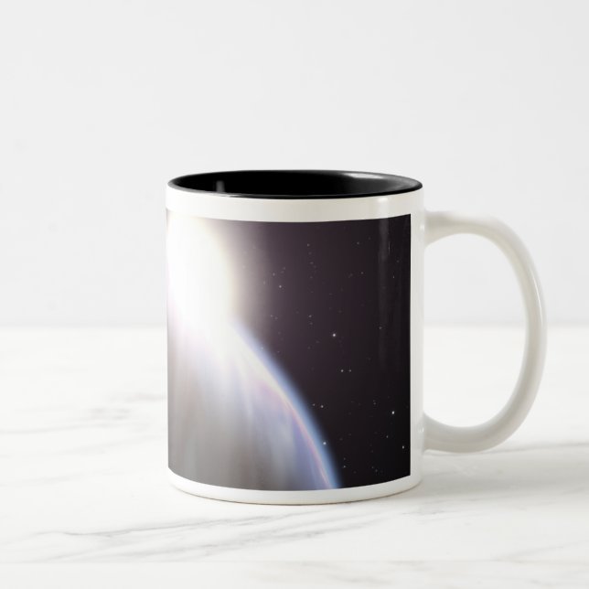 Caneca De Café Em Dois Tons Um planeta extrassolar com sua estrela-mãe (Direita)