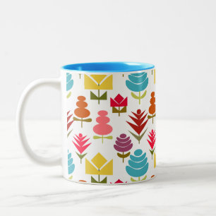 Caneca De Café Em Dois Tons Um Plethora do Mug de Flores Maiores