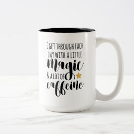 Caneca De Café Em Dois Tons Um pouco de magia e muito café