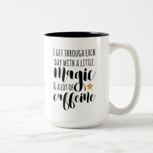 Caneca De Café Em Dois Tons Um pouco de magia e muito café