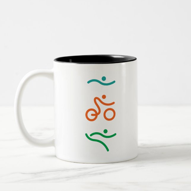 Caneca De Café Em Dois Tons Um presente Triathlon excelente para seu amigo ou  (Esquerda)